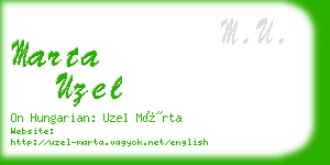 marta uzel business card